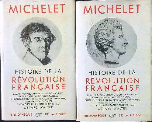 Histoire de la Revolution Francaise 2 voll. - Michelet - copertina