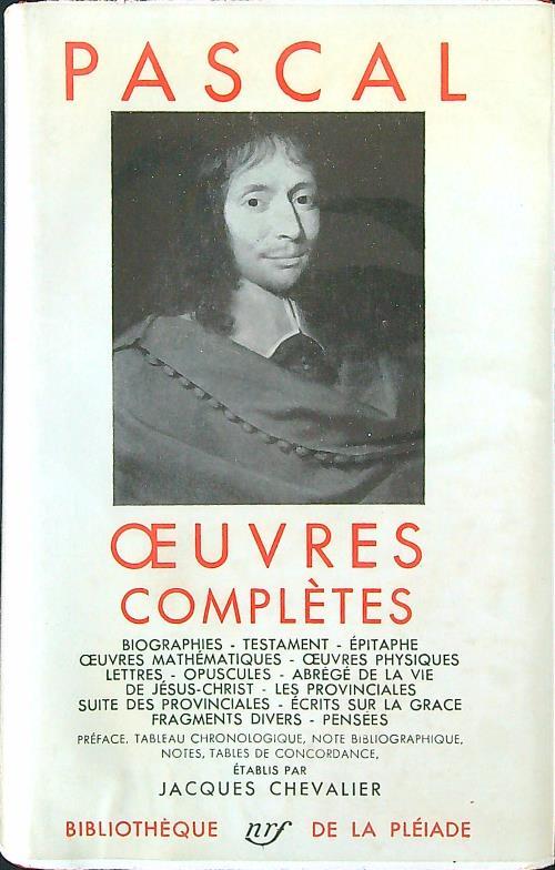 Oeuvres completes - Pascal - copertina
