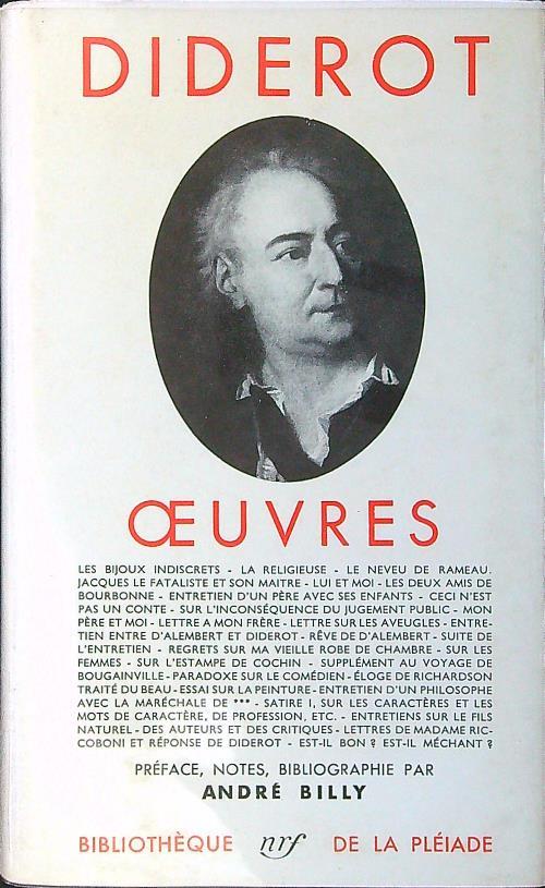 Oeuvres - Diderot - copertina