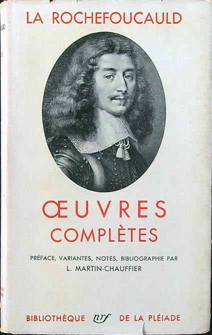 Oeuvres completes - La Rochefoucauld - copertina