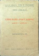 Libri rari e d'occasione antichi e moderni catalogo n. 15