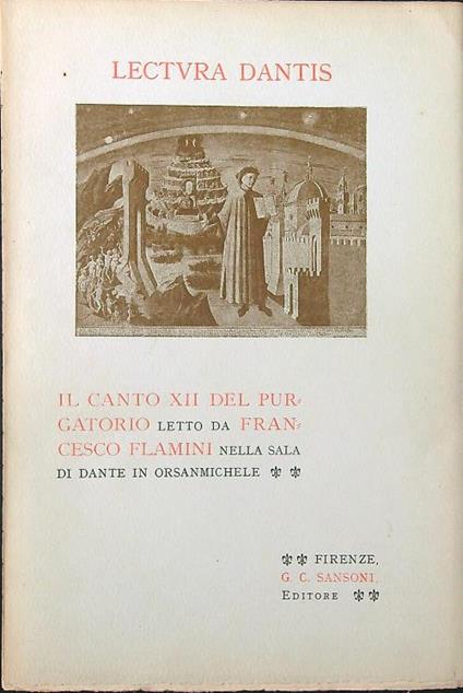 Lectura Dantis: il canto XII del Purgatorio - Francesco Flamini - copertina