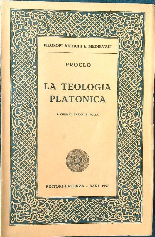 La teologia platonica - Proclo - copertina