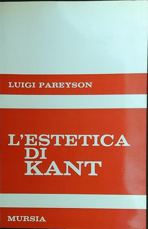L' estetica di Kant - Luigi Pareyson - copertina