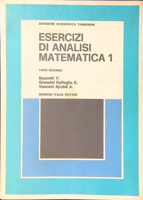 Esercizi di analisi matematica 1 parte seconda - copertina