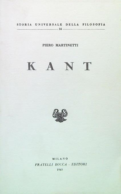 Kant - Piero Martinetti - copertina