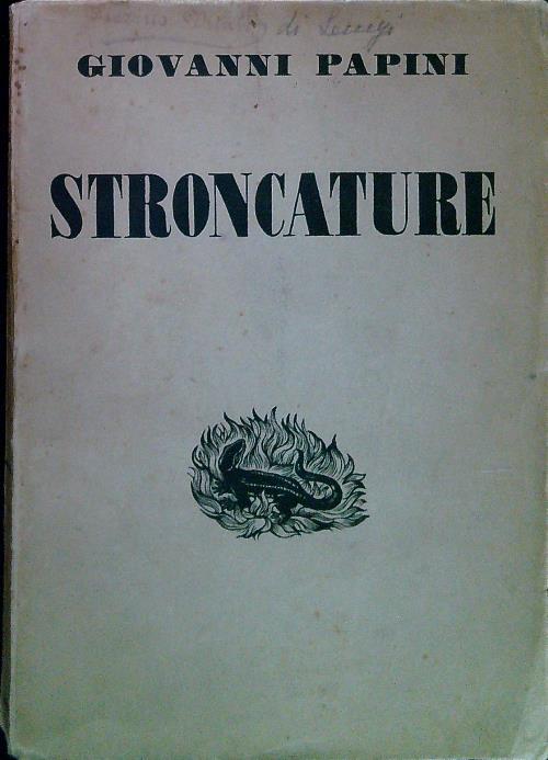 Stroncature - Giovanni Papini - copertina