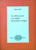 La cultura greca e le origini del pensiero europeo