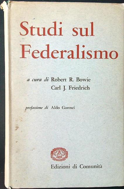 Studi sul federalismo - Bowie - copertina