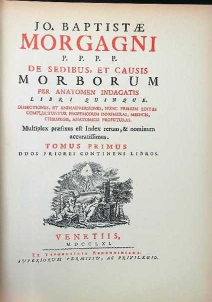 De sedibus, et causis morborum per anatomen indagatis - Giovan Battista Morgagni - copertina