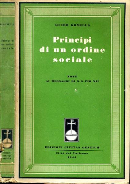 Principi di un ordine sociale - Guido Gonella - copertina