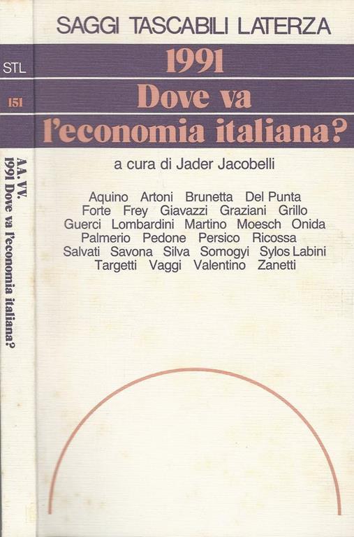 1991 Dove Va L'Economia Italiana? - Jader Jacobelli - copertina