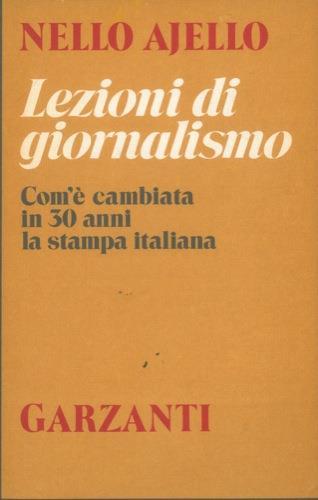 Lezioni di giornalismo - Nello Ajello - copertina