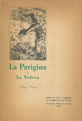 La parigina e la vedova - Henry Becque - copertina