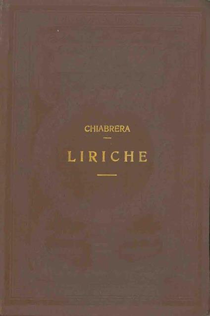 Liriche - Gabriello Chiabrera - copertina