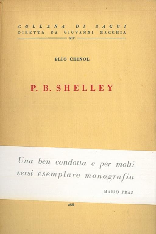 P.B. Shelley - Elio Chinol - copertina
