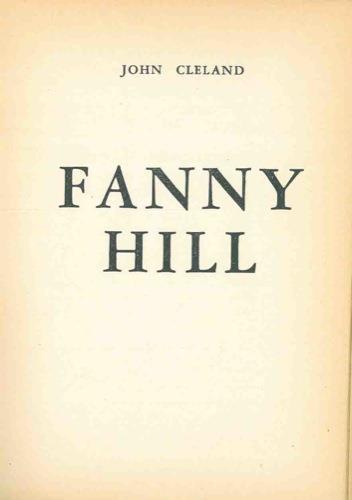 Fanny Hill - John Cleland - copertina