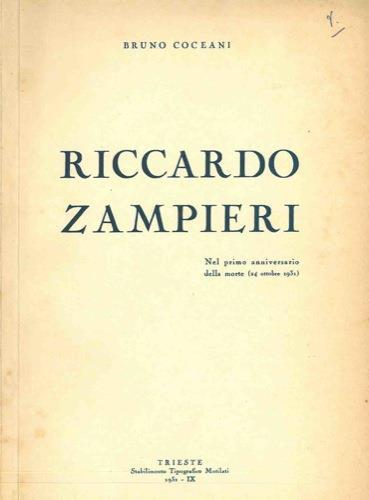 Riccardo Zampieri. Nel primo anniversario della morte (24 ottobre 1931) - Bruno Coceani - copertina