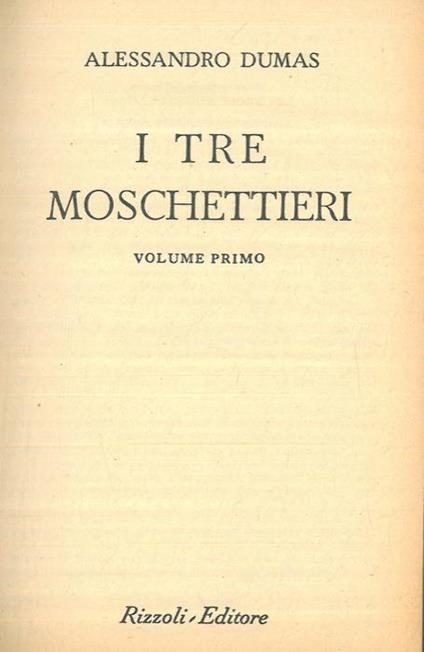 I tre moschettieri - Alexandre Dumas - copertina