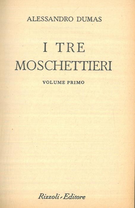 I tre moschettieri - Alexandre Dumas - copertina