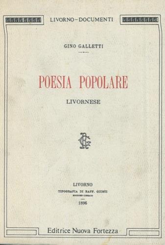Poesia popolare livornese - Gino Galletti - copertina