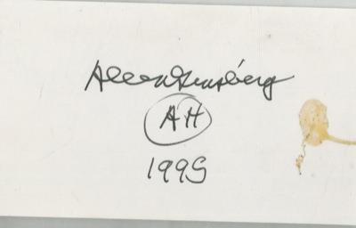 Firma autografa su cartoncino di biblioteca svedese - Allen Ginsberg - copertina