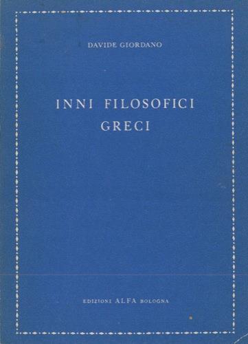 Inni filosofici greci - Davide Giordano - copertina