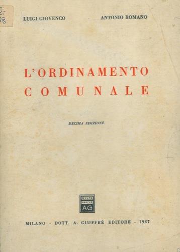 L'ordinamento comunale - Luigi Giovenco - copertina