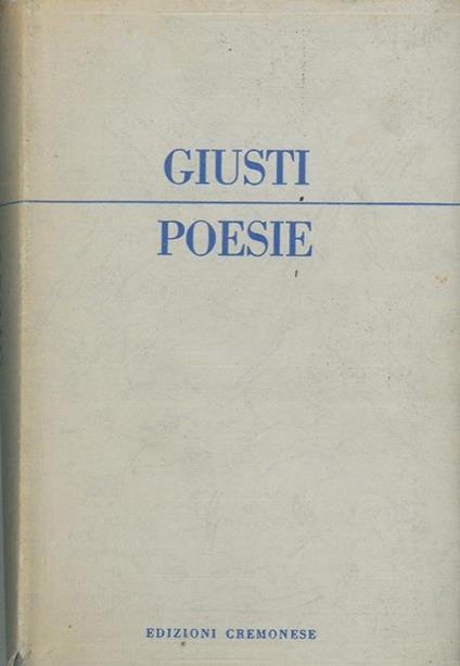 Poesie - Giuseppe Giusti - copertina