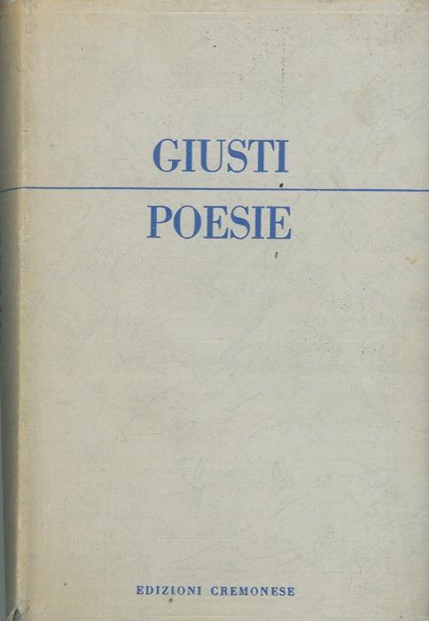 Poesie - Giuseppe Giusti - copertina