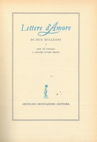 Lettere d'amore di due millenni - Giuseppe Grieco - copertina