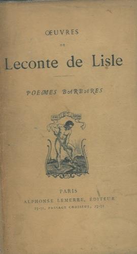 Poemes barbares - Charles Leconte de Lisle - copertina