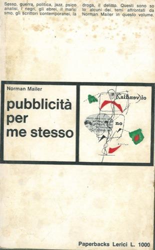 Pubblicità per me stesso - Norman Mailer - copertina