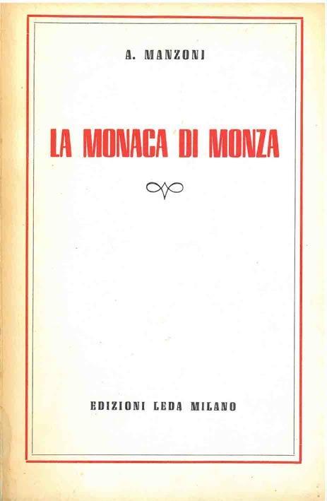 La monaca di Monza - Alessandro Manzoni - copertina