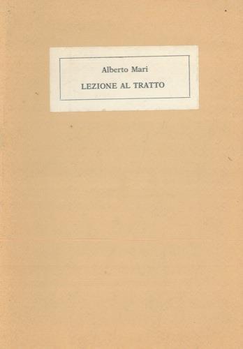 Lezione al tratto - Alberto Mari - copertina