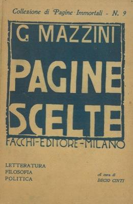 Pagine scelte di G. Mazzini - Giuseppe Mazzini - copertina