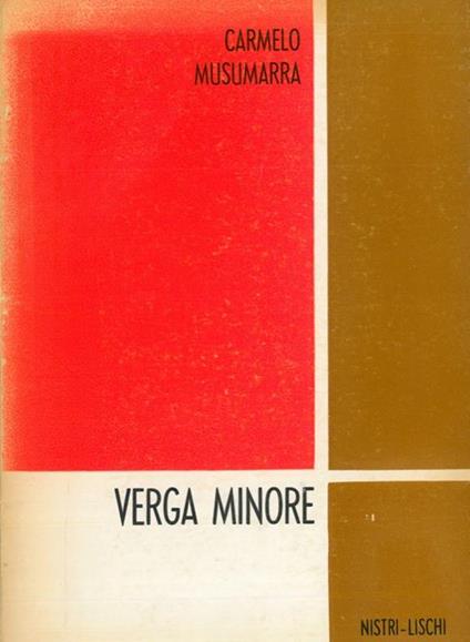 Verga minore - Carmelo Musumarra - copertina