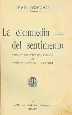 La commedia del sentimento - Max Nordau - copertina