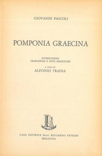 Pomponia Graecina - Giovanni Pascoli - copertina