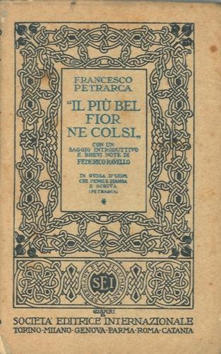 Il più bel fior ne colsi - Francesco Petrarca - copertina