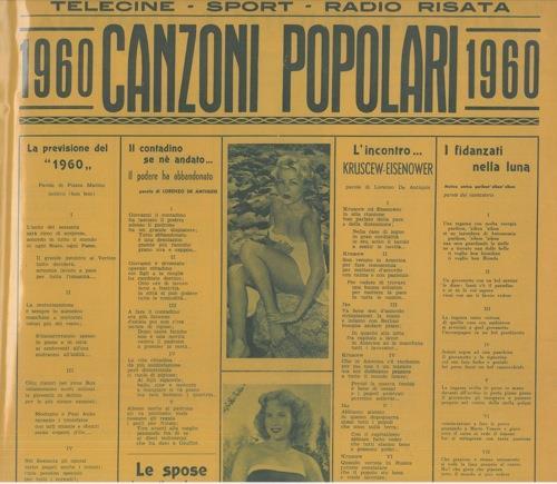 Canzoni popolari 1960 - Marco Piazza - copertina