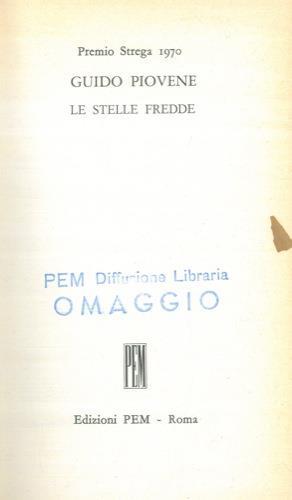 Le stelle fredde - Guido Piovene - copertina