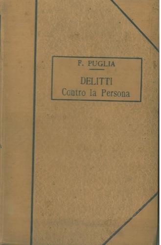 Delitti contro la persona - Ferdinando Puglia - copertina