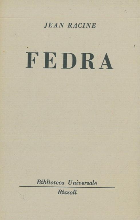 Fedra - Jean Racine - copertina