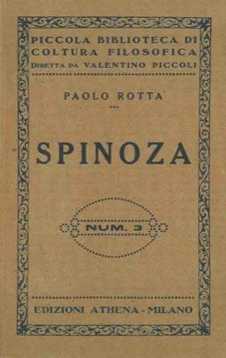 Spinoza - Paolo Rotta - copertina