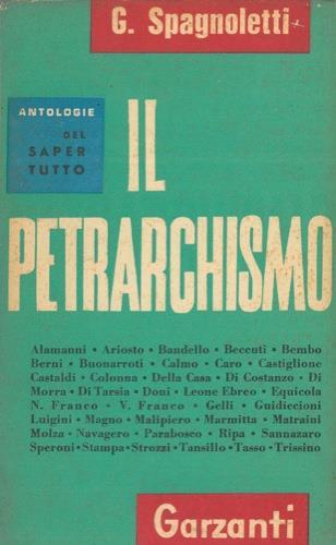 Il petrarchismo - Giacinto Spagnoletti - copertina