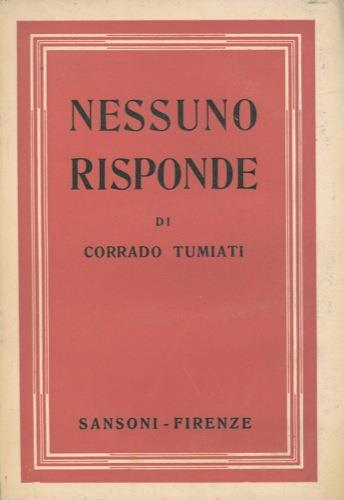 Nessuno risponde - Corrado Tumiati - copertina