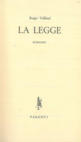 La legge - Roger Vailland - copertina