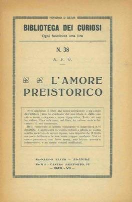 L' amore preistorico - copertina