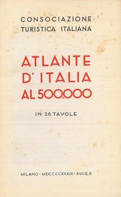 Atlante d'Italia al 500.000 - copertina